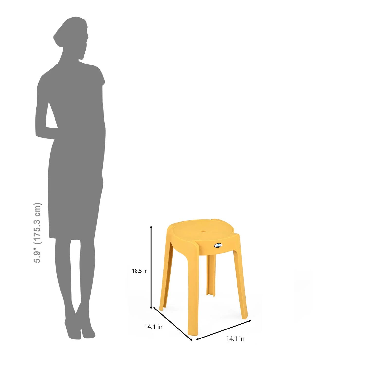 Nilkamal Twist Plastic Stool - Image 29