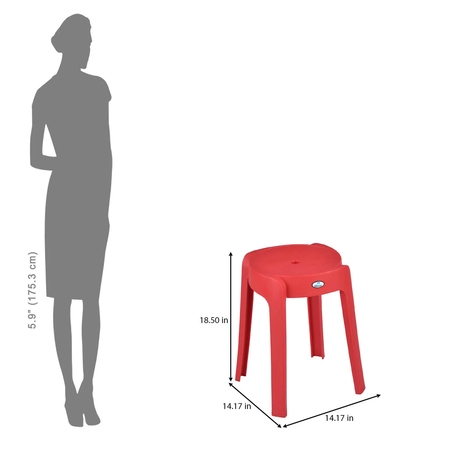 Nilkamal Twist Plastic Stool - Image 7