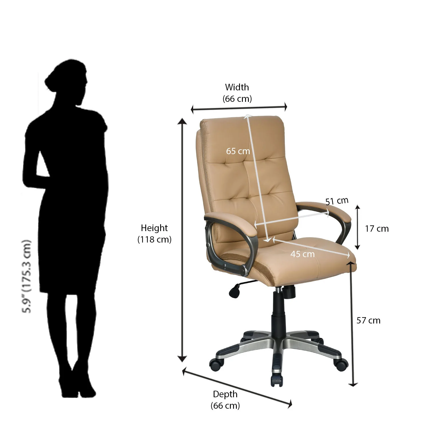 Nilkamal Veneto High Back Office Chair - Image 27