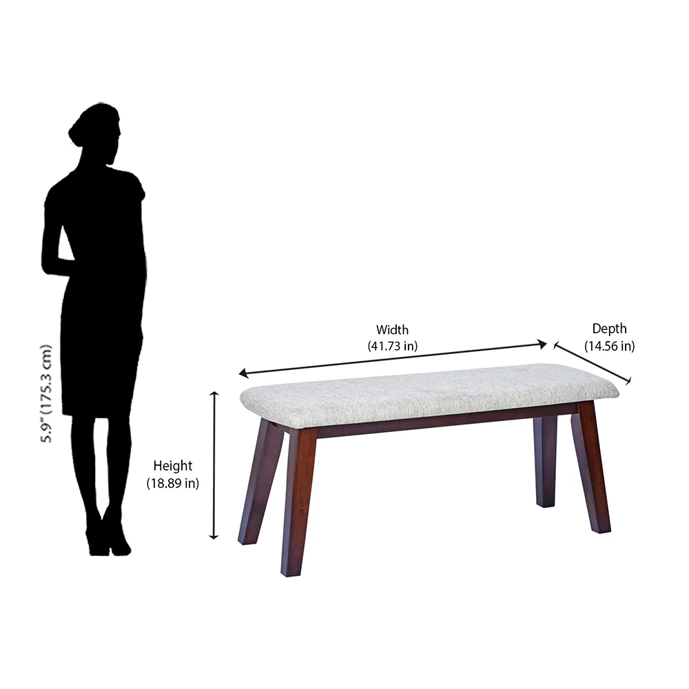 Nilkamal Venus Multi Use Medium Sitting Bench for Living Room | Dining Room (Milan Walnut) - Image 7