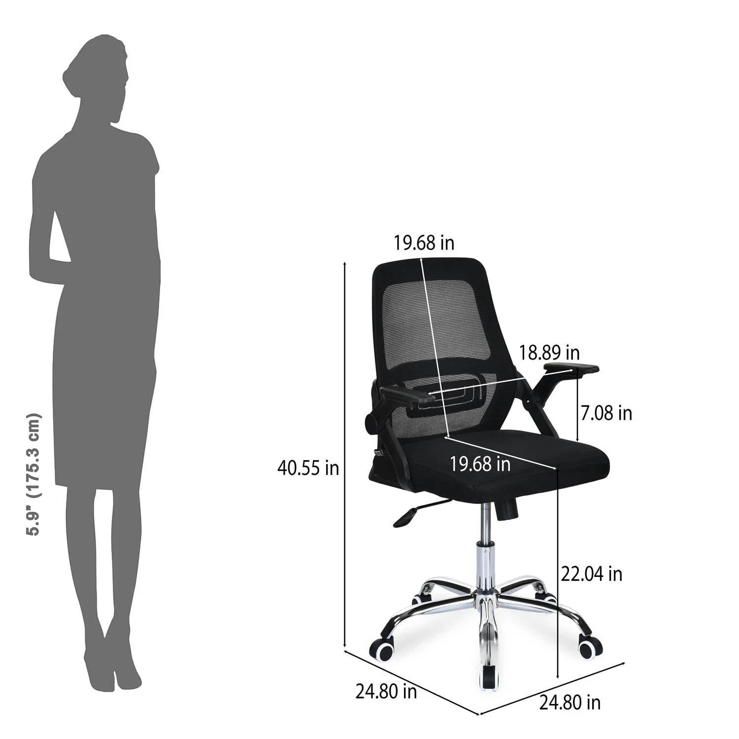 Nilkamal Vergo Mid Back Office Chair - Image 14