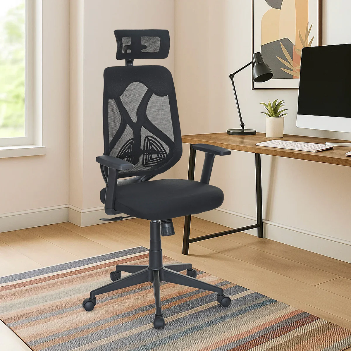 Nilkamal Verona High Back Office Chair (Black) - Image 2