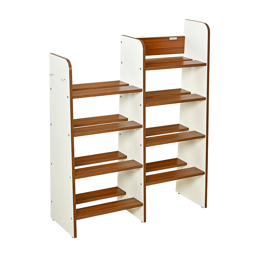 Nilkamal Vesper 8 Tier Shoe Rack (Walnut and White) - Image 3