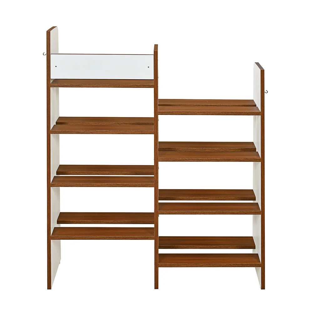 Nilkamal Vesper 8 Tier Shoe Rack (Walnut and White) - Image 4