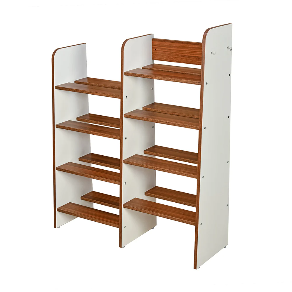 Nilkamal Vesper 8 Tier Shoe Rack (Walnut and White) - Image 5