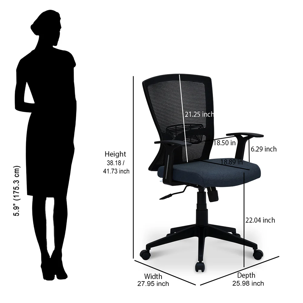 Nilkamal Victory Mid Back Office Chair - Image 18