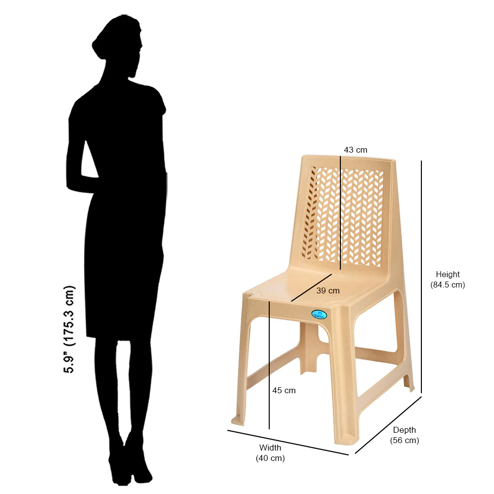 Nilkamal Viva Plastic Armless Chair - Image 18