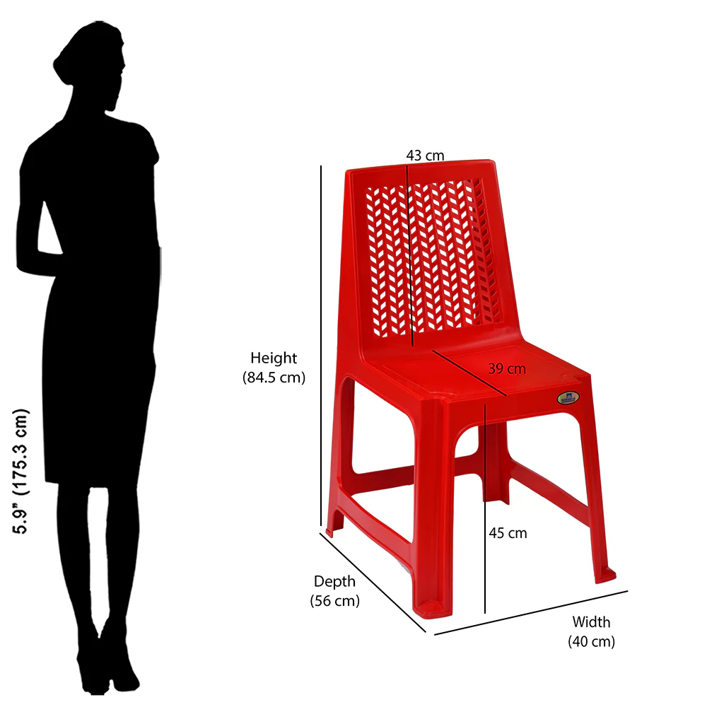 Nilkamal Viva Plastic Armless Chair - Image 28
