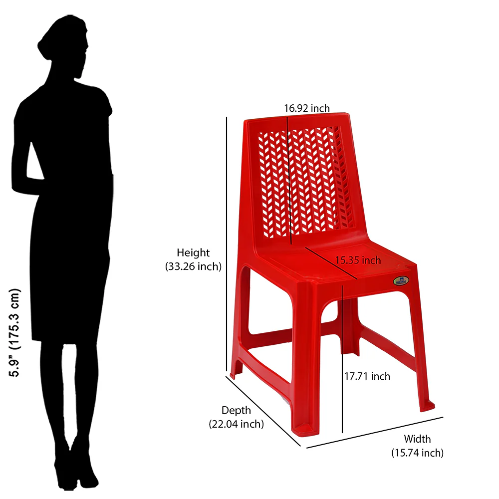Nilkamal Viva Plastic Armless Chair - Image 29