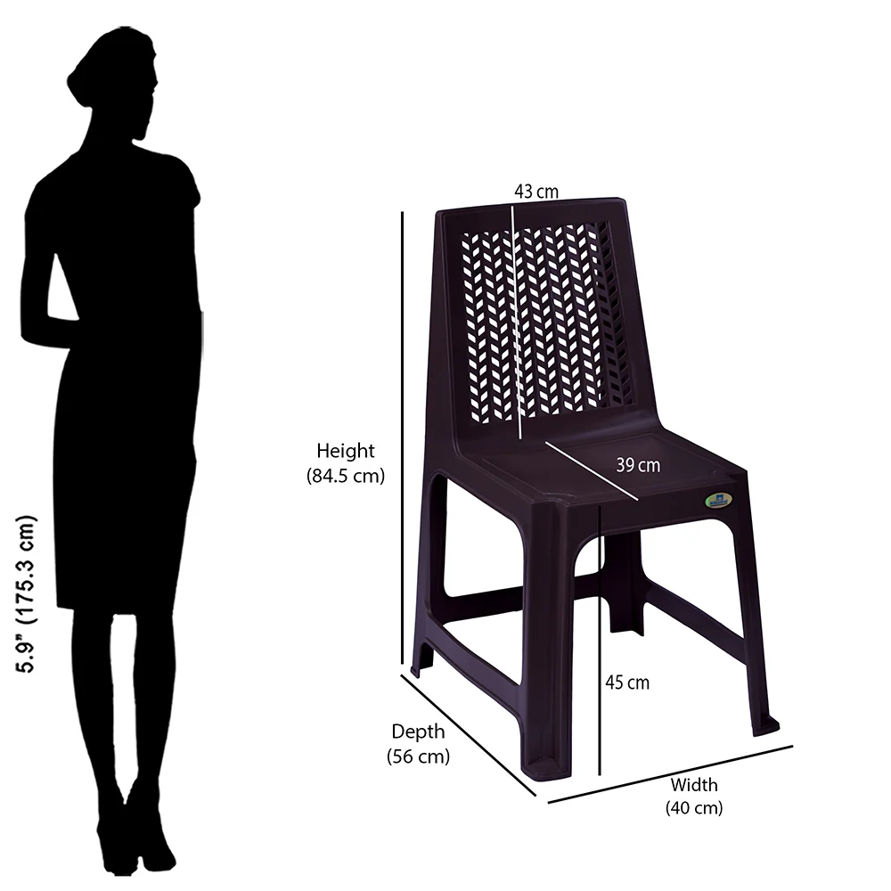 Nilkamal Viva Plastic Armless Chair - Image 7