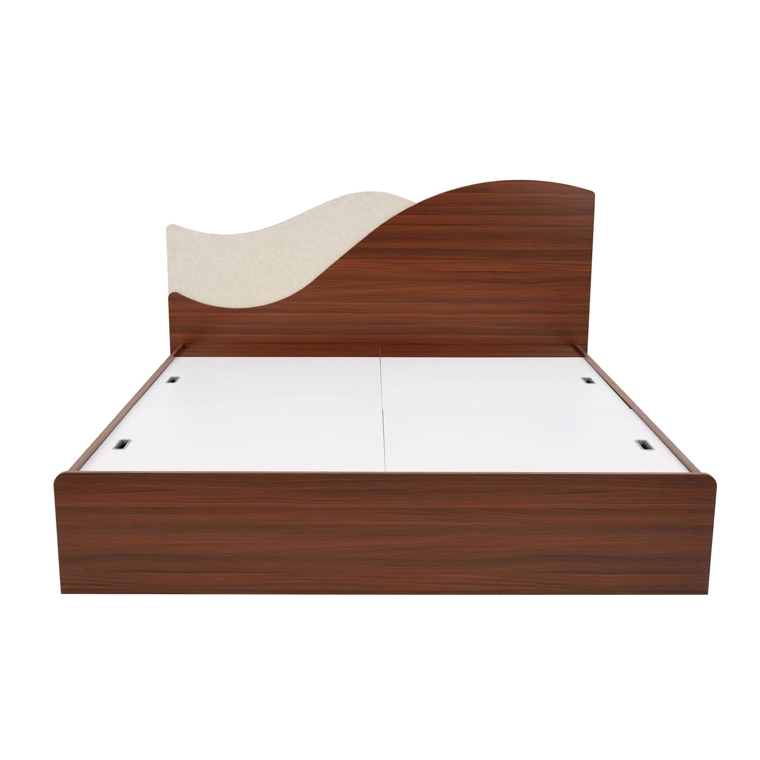 Nilkamal Wave Calipso King Bed With Storage (Classic Plank Walnut) - Image 2