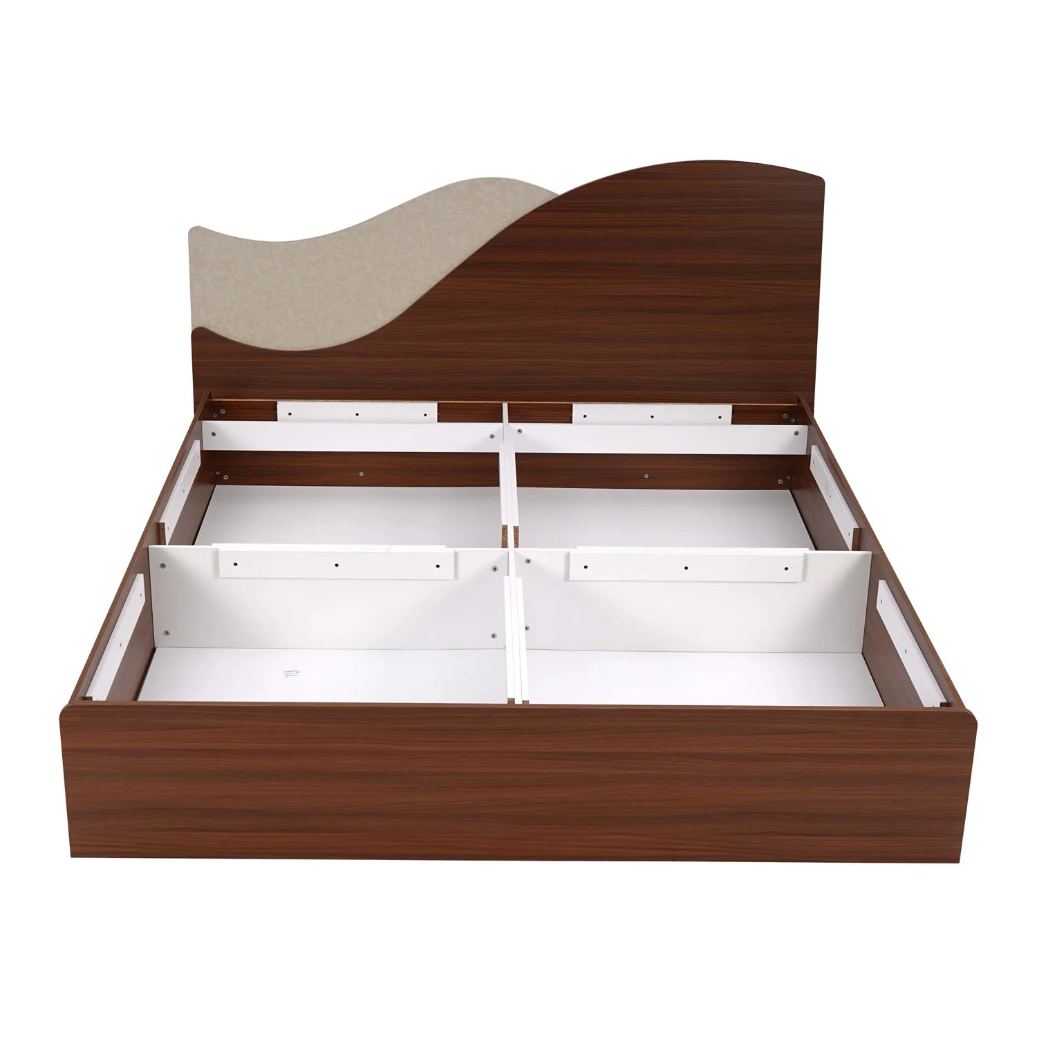 Nilkamal Wave Calipso Queen Bed With Storage (Classic Plank Walnut) - Image 3