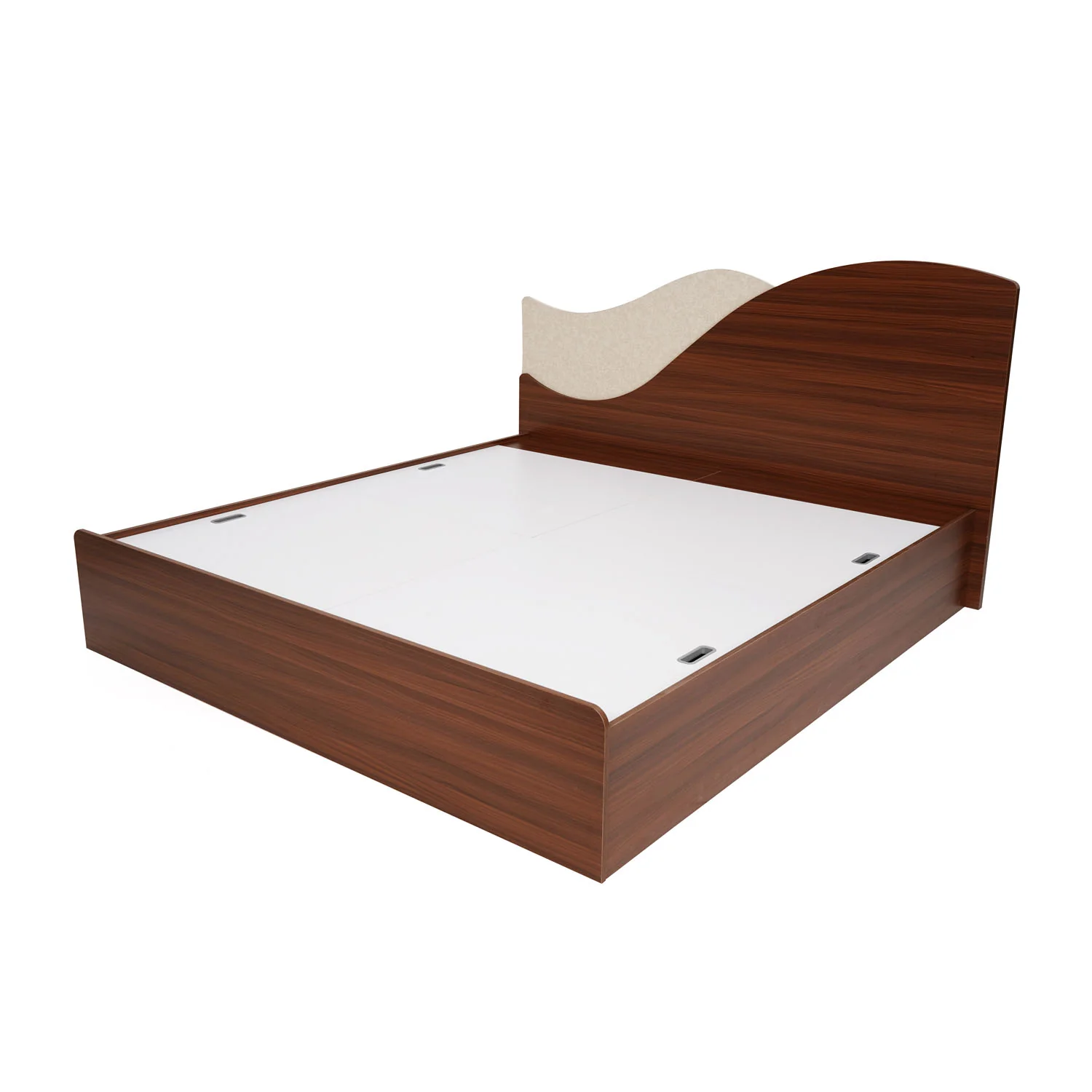 Nilkamal Wave Calipso Queen Bed With Storage (Classic Plank Walnut) - Image 4