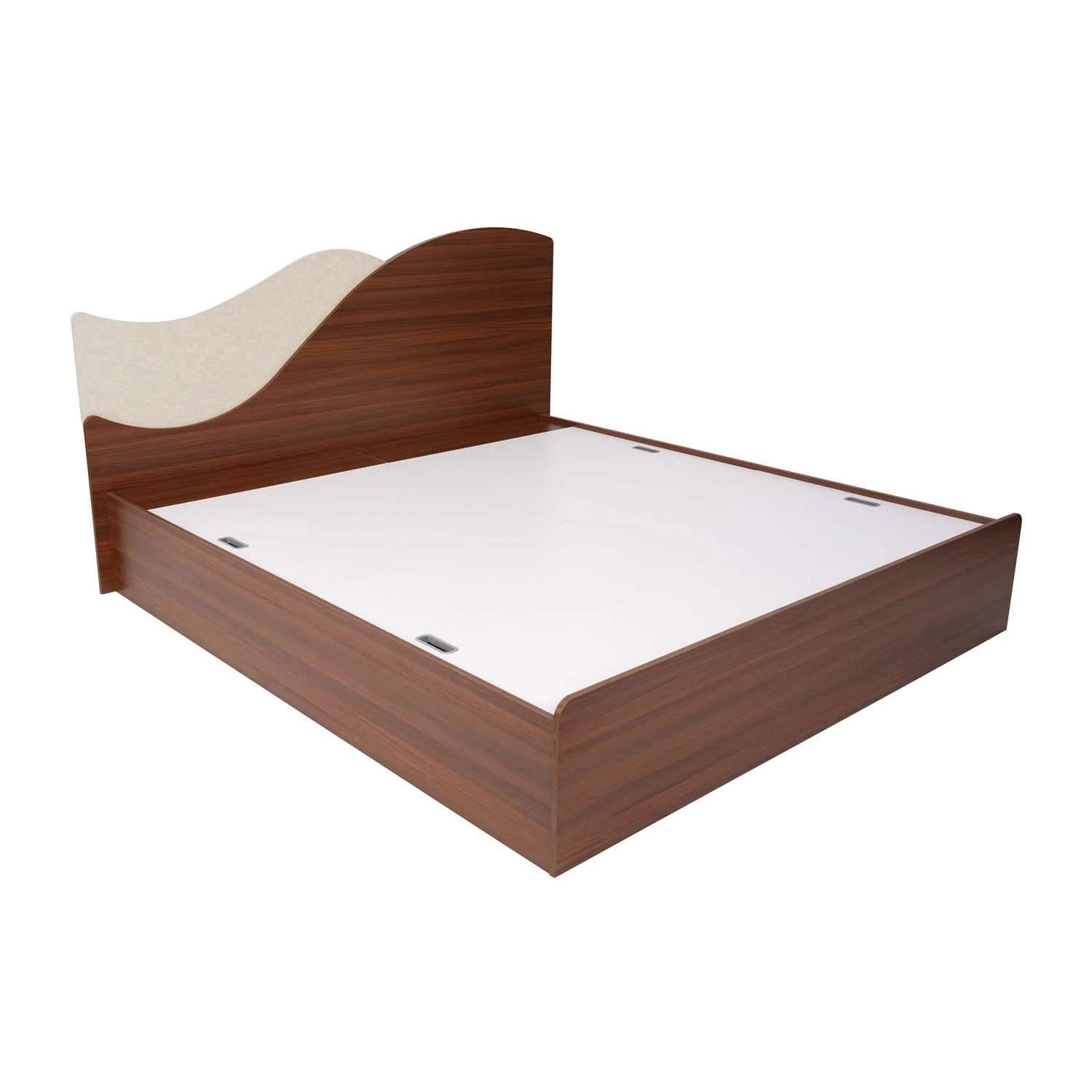 Nilkamal Wave Calipso Queen Bed With Storage (Classic Plank Walnut) - Image 5