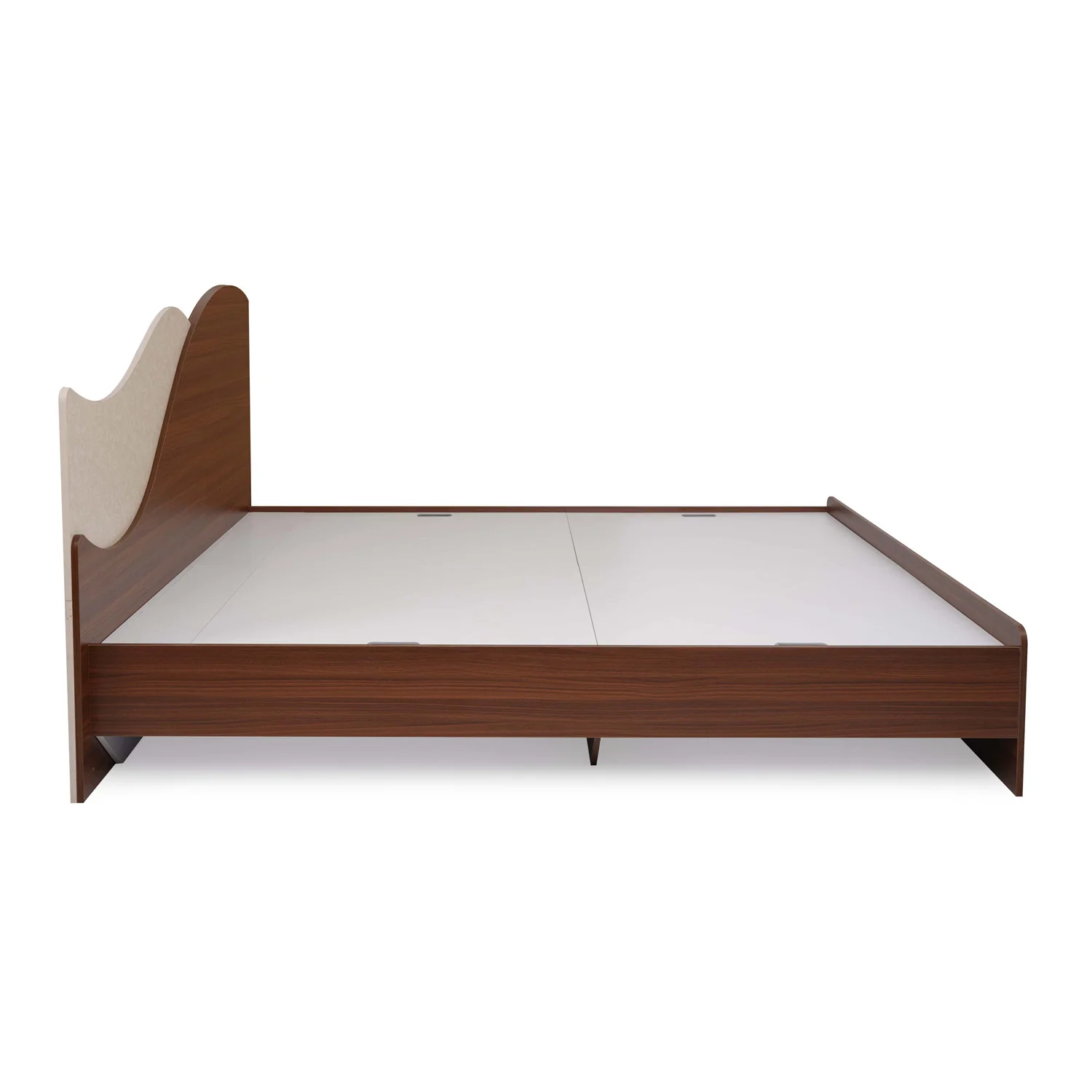 Nilkamal Wave Calipso Queen Bed Without Storage (Classic Plank Walnut) - Image 3