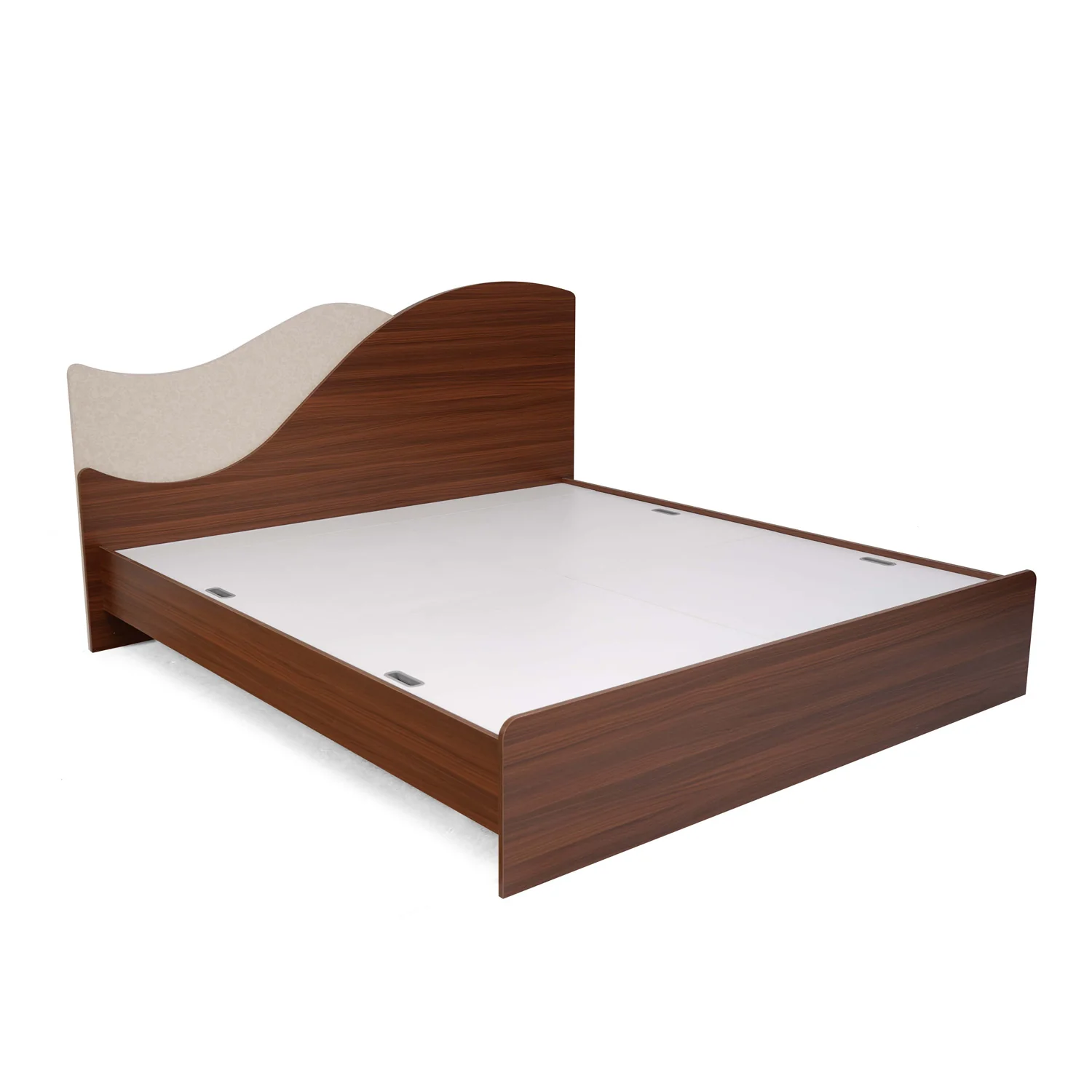 Nilkamal Wave Calipso Queen Bed Without Storage (Classic Plank Walnut) - Image 4