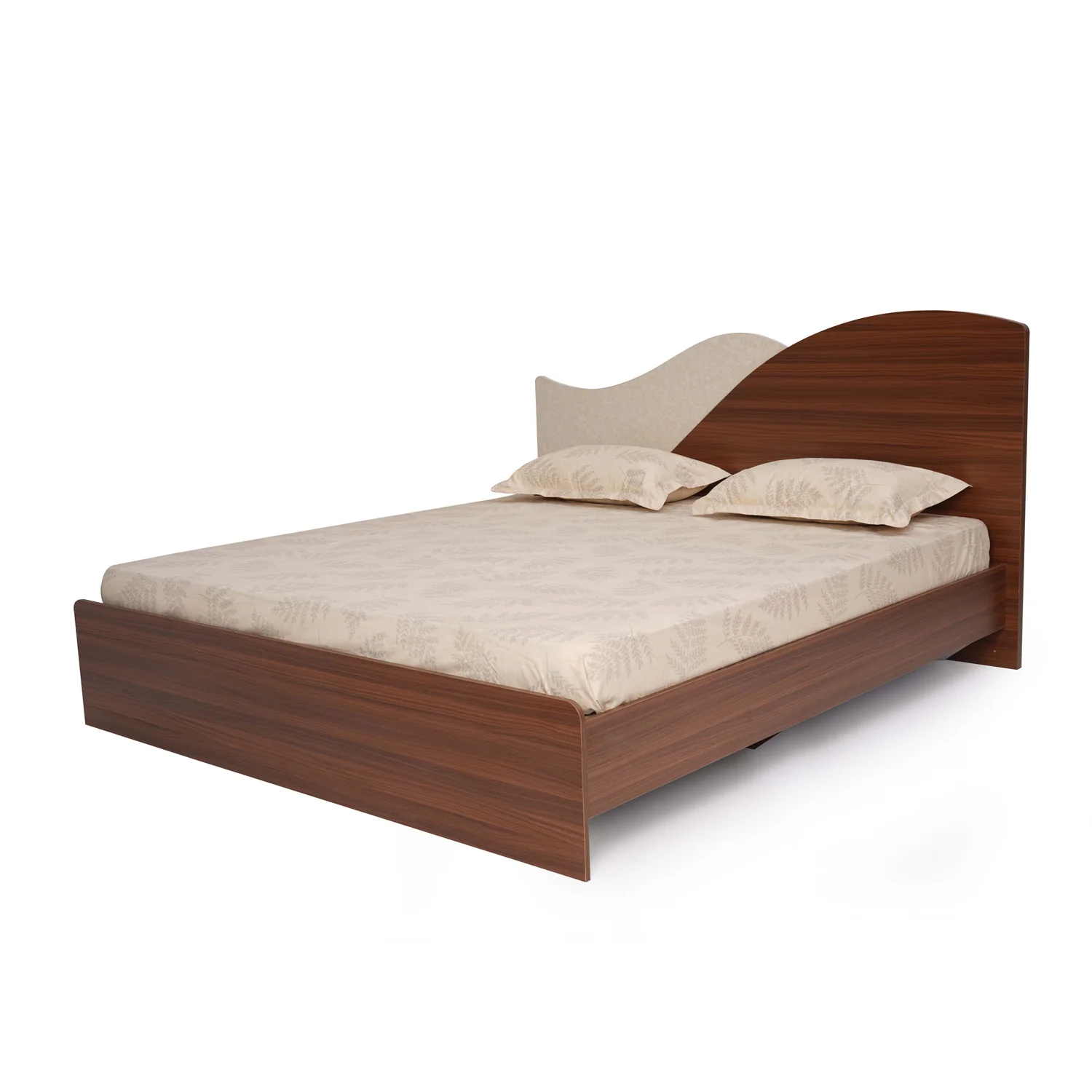 Nilkamal Wave Calipso Queen Bed Without Storage (Classic Plank Walnut) - Image 5