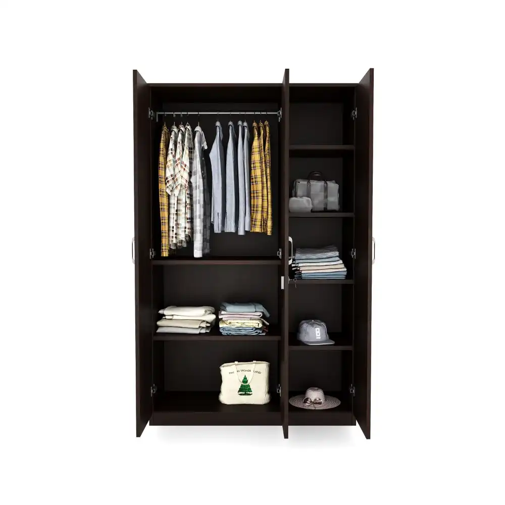 Nilkamal Willy 3 Door Wardrobe without Mirror (New Wenge) - Image 5