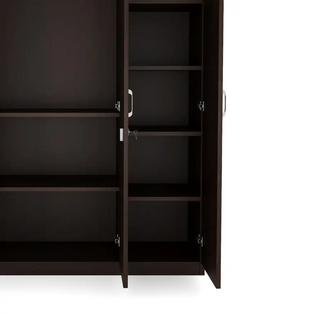 Nilkamal Willy 3 Door Wardrobe without Mirror (New Wenge) - Image 6