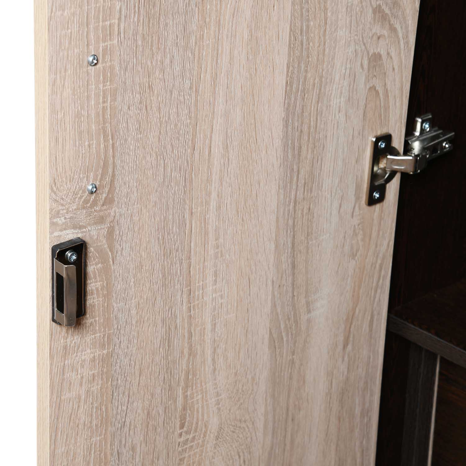 Nilkamal Willy 4 Door Wardrobe without Mirror (Wenge & Sonoma Oak) - Image 12