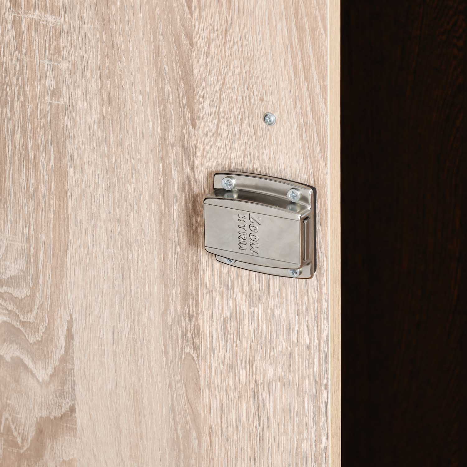 Nilkamal Willy 4 Door Wardrobe without Mirror (Wenge & Sonoma Oak) - Image 9