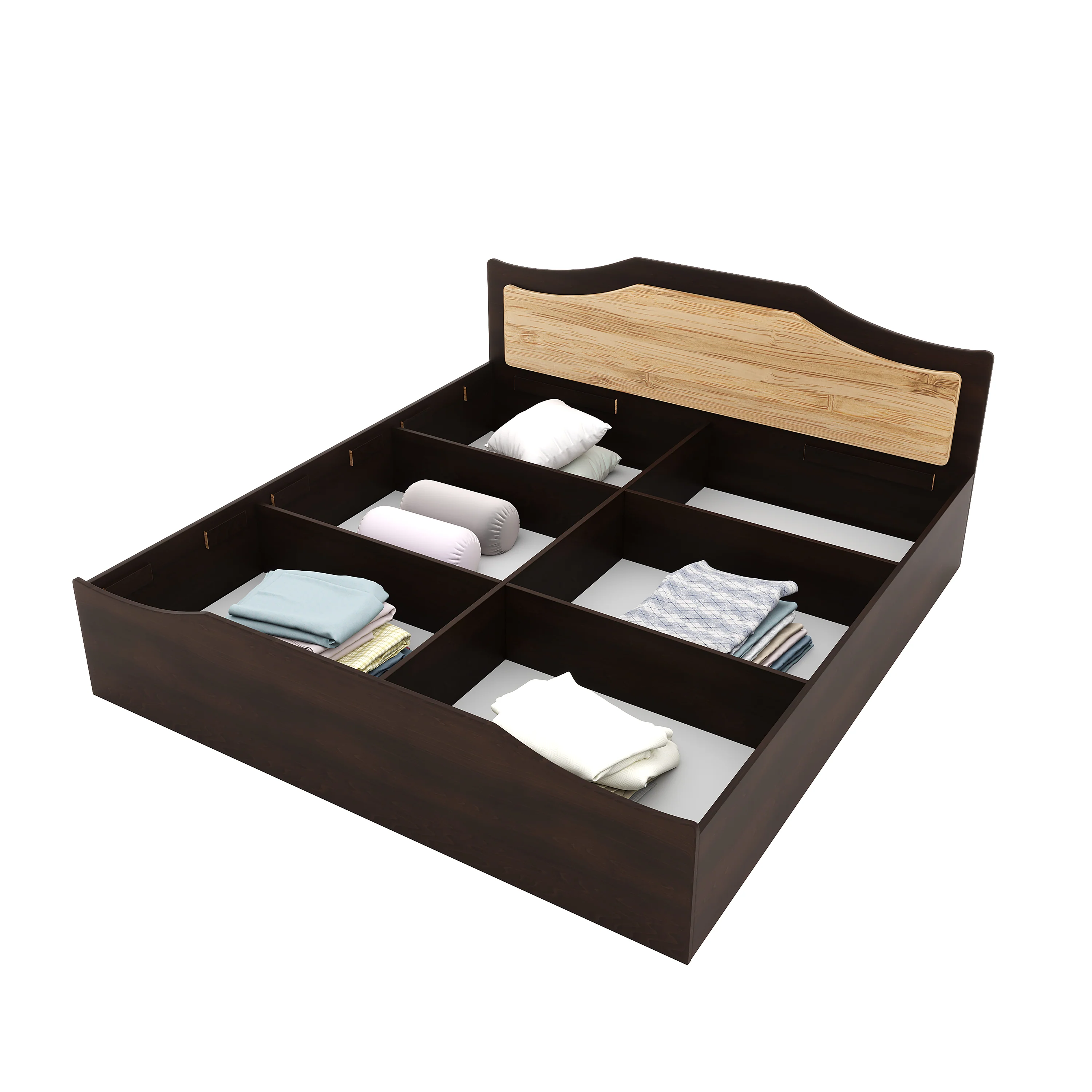 Nilkamal Willy King Bed With Storage (Wenge & Sonama Oak) - Image 4