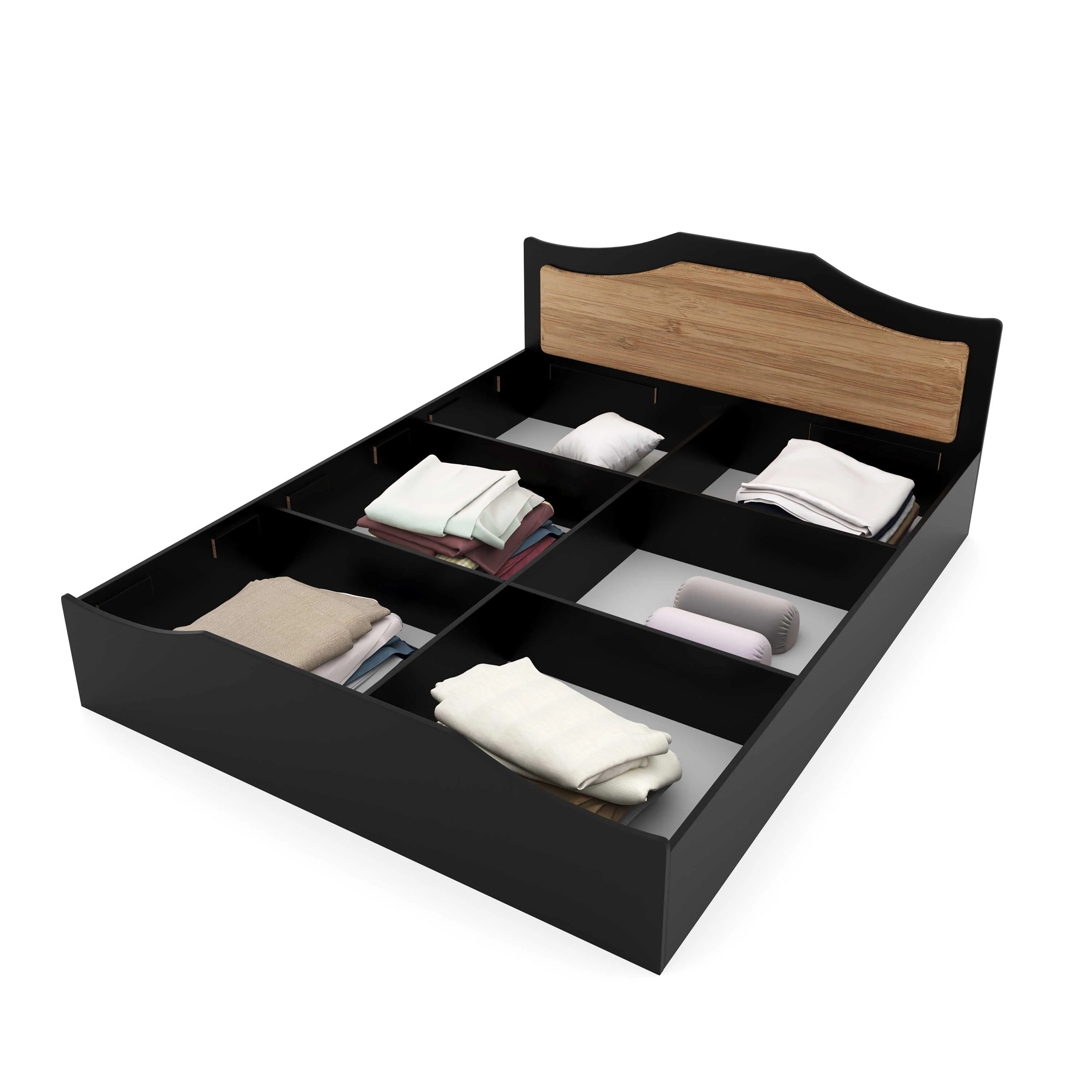 Nilkamal Willy Queen Bed With Storage (Wenge & Sonama Oak) - Image 4