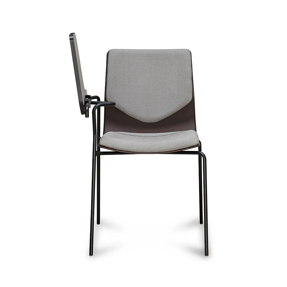 Nilkamal Zing Visitor Chair with Depth Adjustable Writing Pad (Walnut Brown & Black) - Image 4