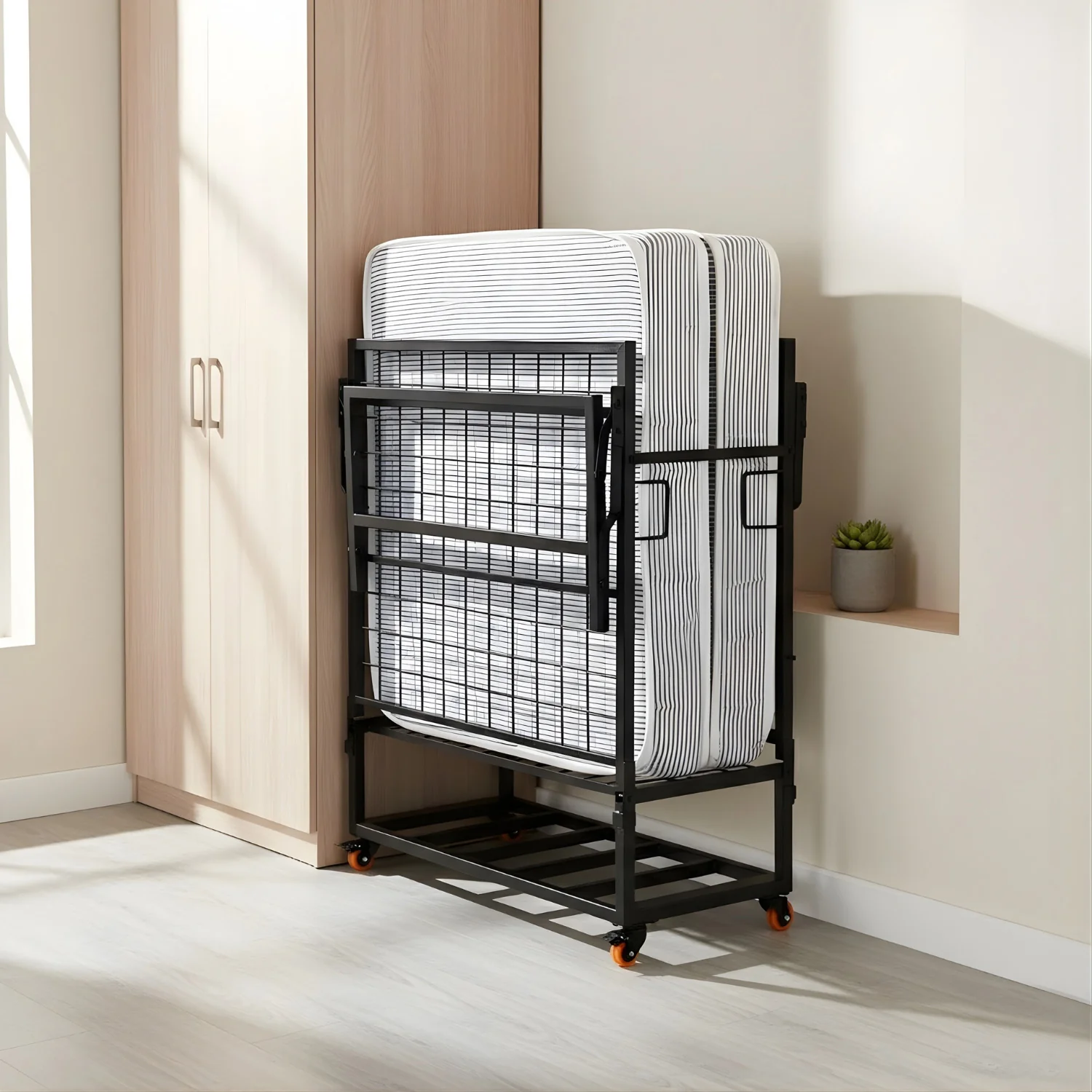 Nilkamal Zoe Folding Bed with Mattress (Black) - Image 2