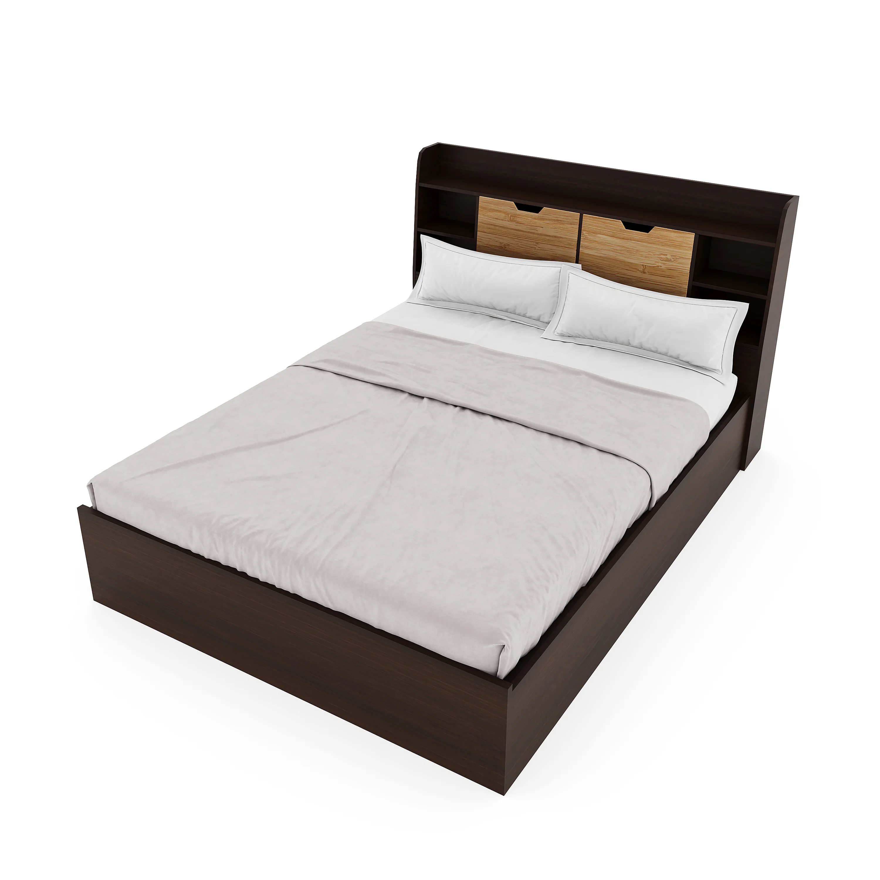 Nilkamal Riva Queen Bed With Storage (Wenge) - Image 3